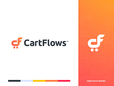 Cart Flows - Brand Identity brand brand identity branding c letter design ecommerce app identity designer illustration lettermark logo logo design logomark logotype design logotype designer negative space sales funnel shopping cart smart mark trolley typography