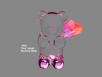 Not Your Usual Gummy Bear. animation gummybear motion redshift surreal sweets
