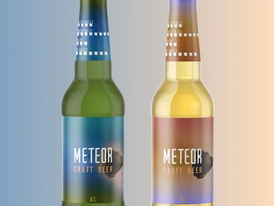 Meteor Craft Beer alcohol beer branding creative design geometric illustrator meteor meteorite packaging packaging design photoshop