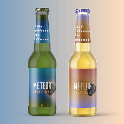 Meteor Craft Beer alcohol beer branding creative design geometric illustrator meteor meteorite packaging packaging design photoshop