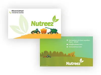 Nutreez Business Card design sample 1 branding business card design logo design