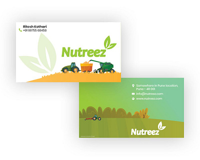 Nutreez Business Card design sample 1 branding business card design logo design