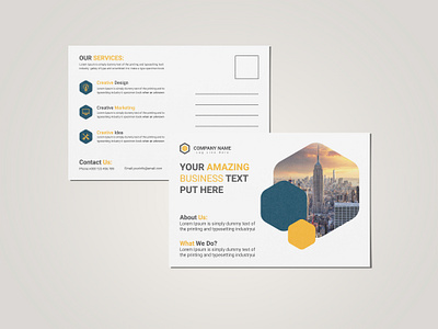 Creative Corporate Business Post Card Design Template 3d 6x4 postcard a6 brochure card display envelope greeting invitation letter mail mailing mockup post card postal postcard print print ready showcase stationery 10x15 postcard