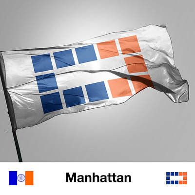 Manhattan flag redesign design flag logo nyc