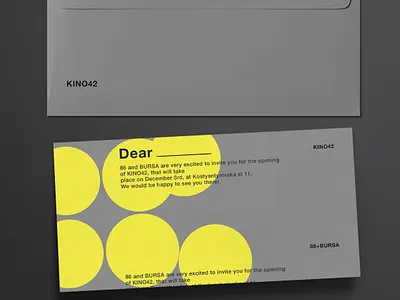 Cinema invitation envelope branding cinema design invitation typography