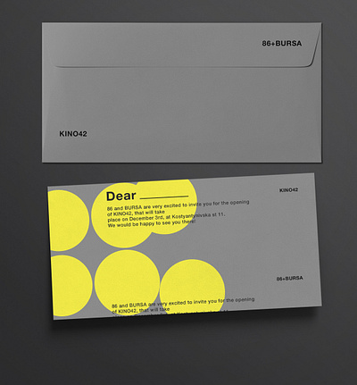 Cinema invitation envelope branding cinema design invitation typography