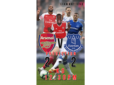 Arsenal vs Everton Prediction Design arsenal arsenal fc arsenal fc edit design everton everton fc fifa 20 fifa 20 edit football football club football design football edit footballer illustration lionel messi photoshop poster premier league premier league edit wallpaper