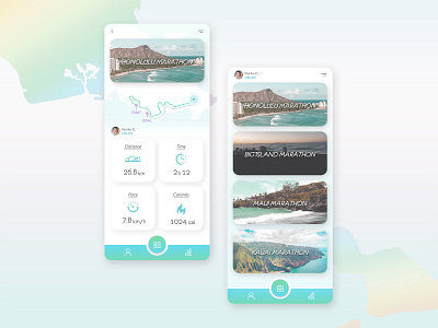 LocationTracker app dailyui graphic graphicdesign hawaii honolulu location tracker locationtracker marathon running app web webdesign webdesigner