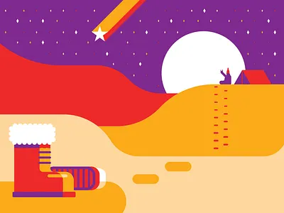 MERRY "CHILL" CHRISTMAS boots christmas cool desert santa star work