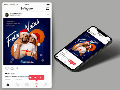 Natal Post Instagram christmas graphic design instagram post layout design pharmacy social media