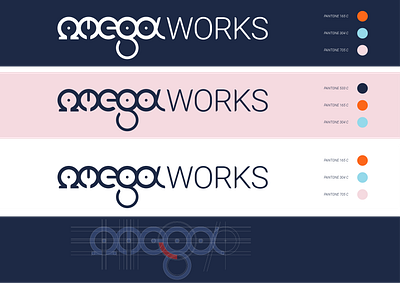 OmegaWORKS - Logo brand identity branding design logo logodesign