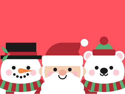 Merry Christmas y'all! christmas cute flat frosty merry christmas polar bear santa claus snowman vector xmas