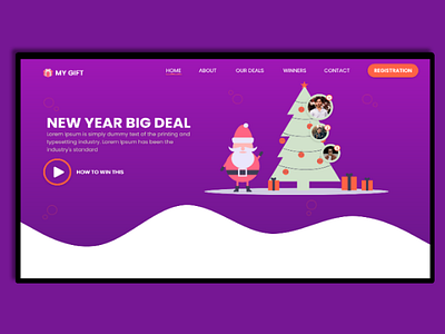 Gift Website landing page design adobexd gift giftlandingpage landingpagedeisgn uiux xd