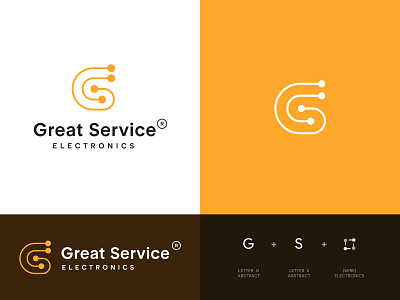 Great Service branding clean colors concept design icon letter logo design logotype modern typography ui ux vector