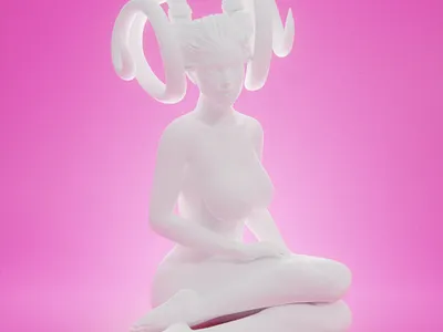 Succubus 2019 trend 3d 3d art 3d artist 3d modeling 3d render 3d rendering 3drender 3drendering blender blender 3d blender3d design devil graphic design graphicdesign minimal naked pink succubus