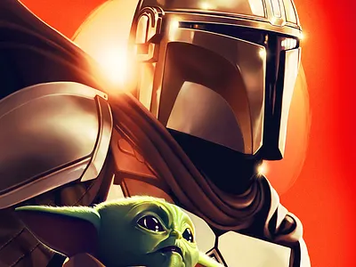 The Mandalorian digital art digital painting the mandalorian