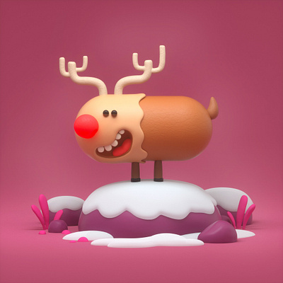 rudolph 3d character cinema4d