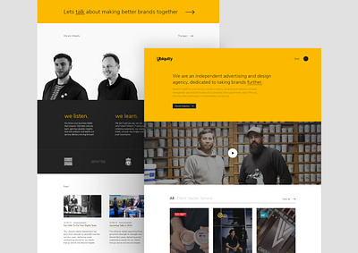 UBQ - Agency landing page agency agency landing page agency website clean layout layoutdesign minimal studio typography ui uiux user experience user interface user research ux web web design webdesign website