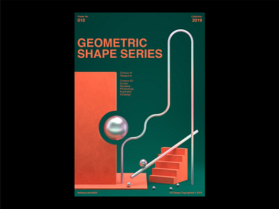 Geometric Shape Series 010 3d 3dart abstract arnoldrenderer c4d c4dart cinema4d composition dailyposter designeveryday gradient graphicdesign layout poster postereveryday shapes typography