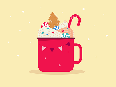 Merry Christmas! affinity designer candy character cup flat graphic design holiday illustration merry christmas sweet tea vector winter