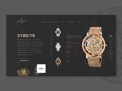 Patek Philippe 2020 clean concept creative ecommerce landing page luxury minimal product shop ui ux watch watches web website