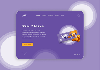 Milka Chocolate app chocolate chocolate bar design download figma logo milka ui uiux ux web design