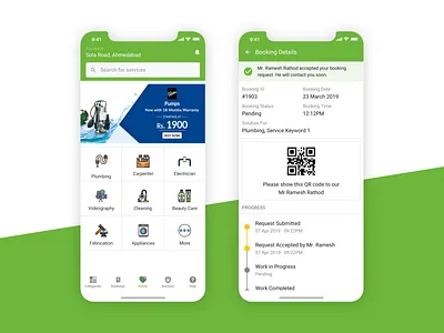 On-Demand Service App UI clean ui design on demand ui design user experience design