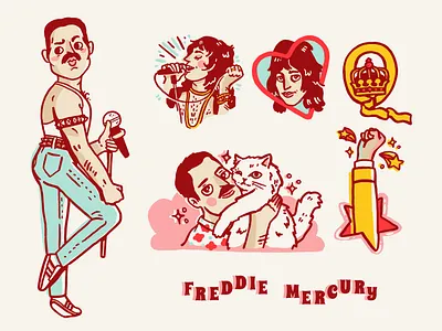 freddie mercury cartoon freddie freddie mercury illustration queen queenillustration