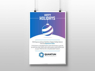 Quantum Holiday Card card design graphic design poster design