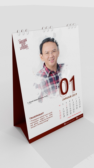 Design Calender 2019 Basuki Tjahya Purnama (AHOK) adobe photoshop branding calendar calendar 2019 calendar app calendar design calendar ui calendar2020 calender desainkalenderdinding design designcalendar deskcalender freelance design freelancerdesainkalender jasadesainkalender kalender kalenderdinding kalendermeja wallcalendar