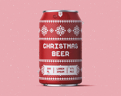 Christmas Beer Can beer beer can brewery can christmas creative creativity design designer label design minimal modern typography