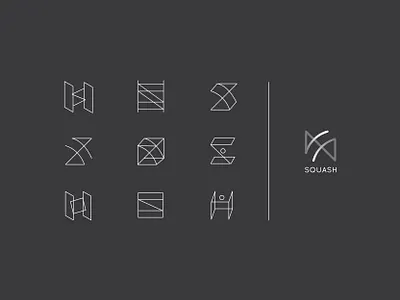 Squash adobe illustrator brandidentity graphicdesign logo sketches logodesign minimalist logo simple logo