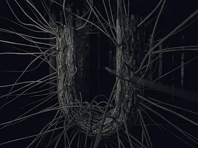 36 Days Of Type 2019. U. 36 days of type 36 days of type lettering 36daysoftype 36daysoftype06 3d alphabet c4d c4d42 character cinema4d dark illustration letter lettering letters tree type typography wood