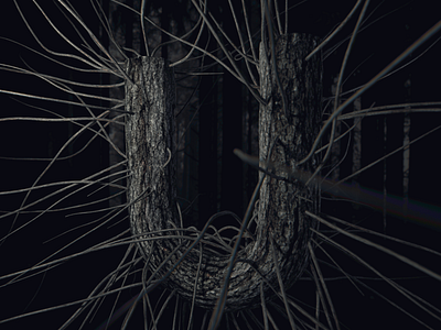 36 Days Of Type 2019. U. 36 days of type 36 days of type lettering 36daysoftype 36daysoftype06 3d alphabet c4d c4d42 character cinema4d dark illustration letter lettering letters tree type typography wood