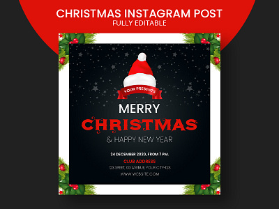 Christmas instagram post creative Premium Psd 3d design chiropractor christian christmas card christmas tree design food food and drink merry xmas psd social media banner social media templates socialmedia