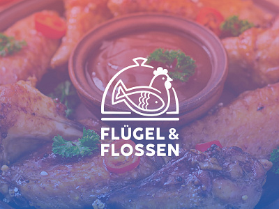 FLUGEL und FLOSSEN | Logo | Identity brand brand design brand identity branding branding design chicken logo fish logo golden ratio logo logo design logodesign logotype restourant