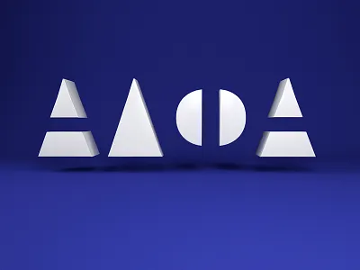 АЛФА logo 3d geometric logo shapes