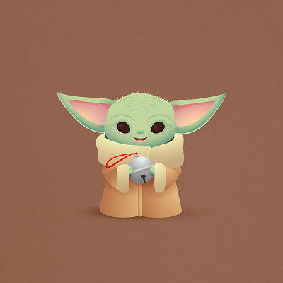 Baby Yoda character design childrens illustration christmas cute holiday kawaii star wars