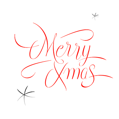 Merry Christmas brushpen calligraphy custom lettering design gesture letterform lettering typography