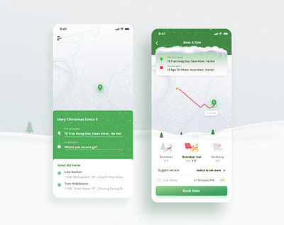 Christmas Concept - GRAB FOR SANTA CLAUS app clean concetp design illustration interface product design santa ui