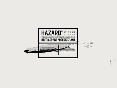 Hazard Label collage distressed industrial industrialdesign label technical technical drawing typeface typography vintage vintage design vintage font