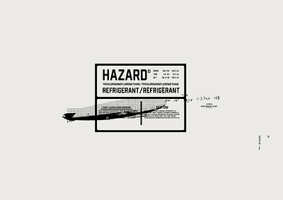 Hazard Label collage distressed industrial industrialdesign label technical technical drawing typeface typography vintage vintage design vintage font