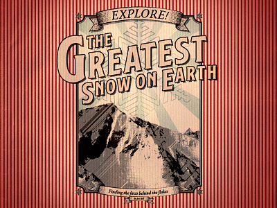 The Greatest Snow On Earth agent design earth editorial explore flakes greatest hypno illustration illustrator lake magazine mountain photoshop salt salt lake salt lake city snow typography vector