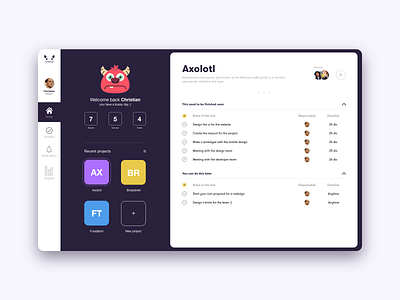 Monster Managment adobe app design dribbble gradient minimal ui ux web white xd