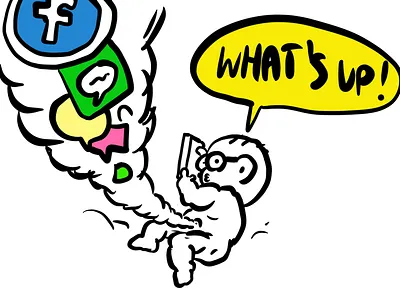 Strange baby icon infant network smartphone social social media strange