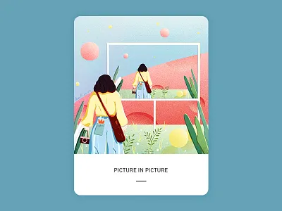 Day8 design girl illustration sky trees