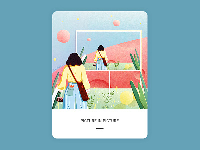 Day8 design girl illustration sky trees