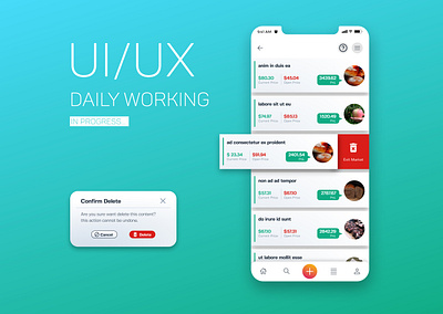 Daily Working app design design app graphic design graphicdesign mobile app mobile app design mobile ui ui uidesign uiux