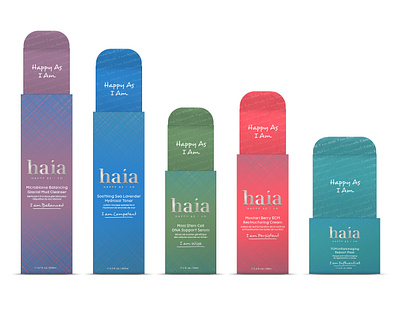 haia, Happy As I Am Skincare Packaging branding branding design graphic design layout logo packaging packaging design print print design skincare typography