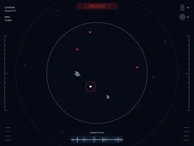 Space Aircraft Radar fui game design graphical user interface sci fi spaceship user inteface visual design visualization